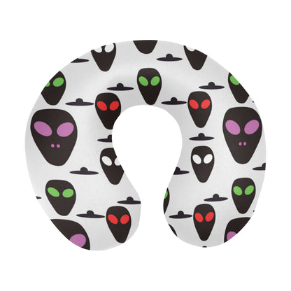Alien Pattern Print Design 06 U-Shaped Travel Neck Pillow