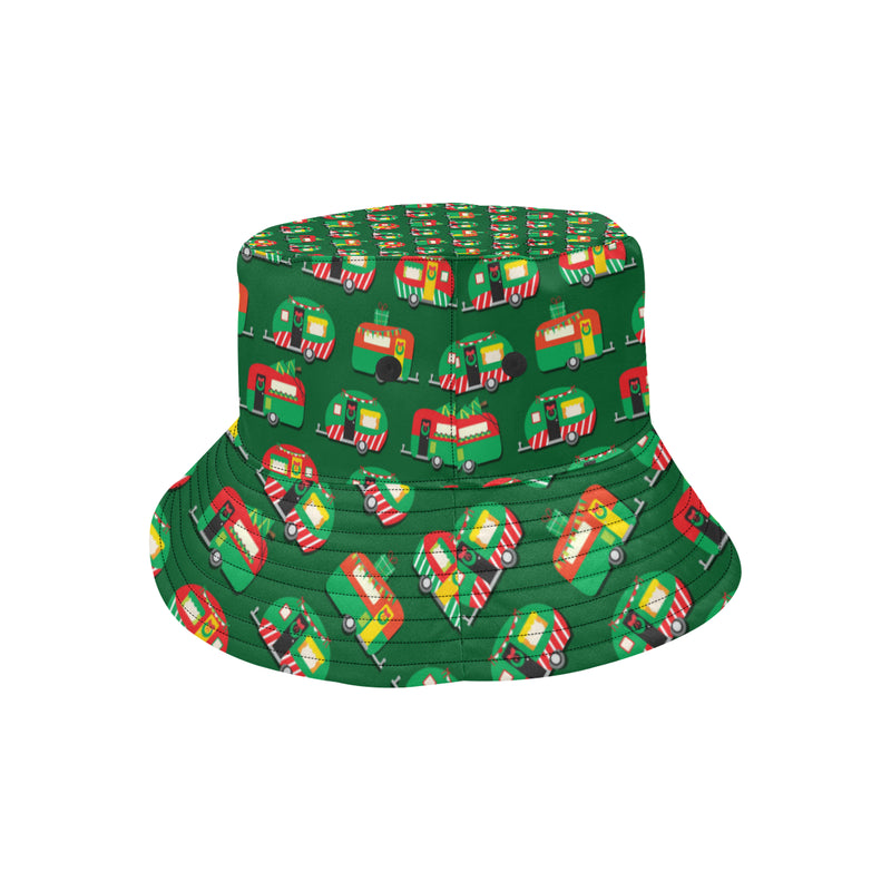Camper Camping Christmas Themed Print Unisex Bucket Hat