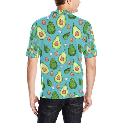 Avocado Pattern Print Design AC05 Men Polo Shirt