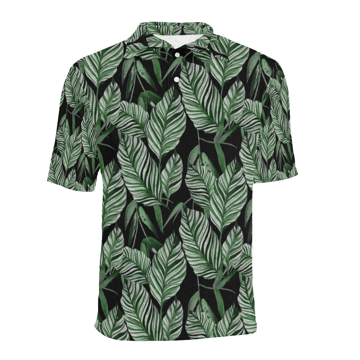 Palm Leaves Pattern Print Design PL09 Men Polo Shirt