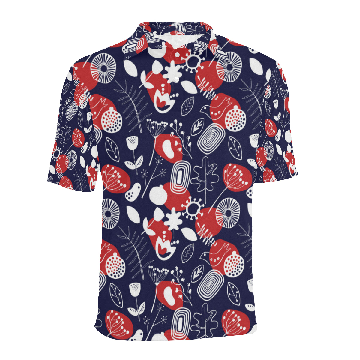 Nordic Pattern Print Design A02 Men Polo Shirt