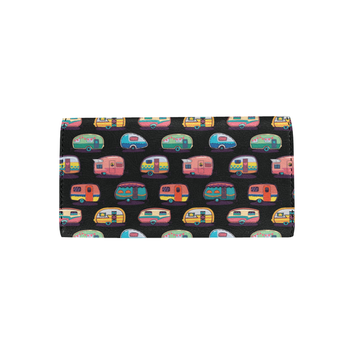 Camper Camping Pattern Women's Trifold Wallet