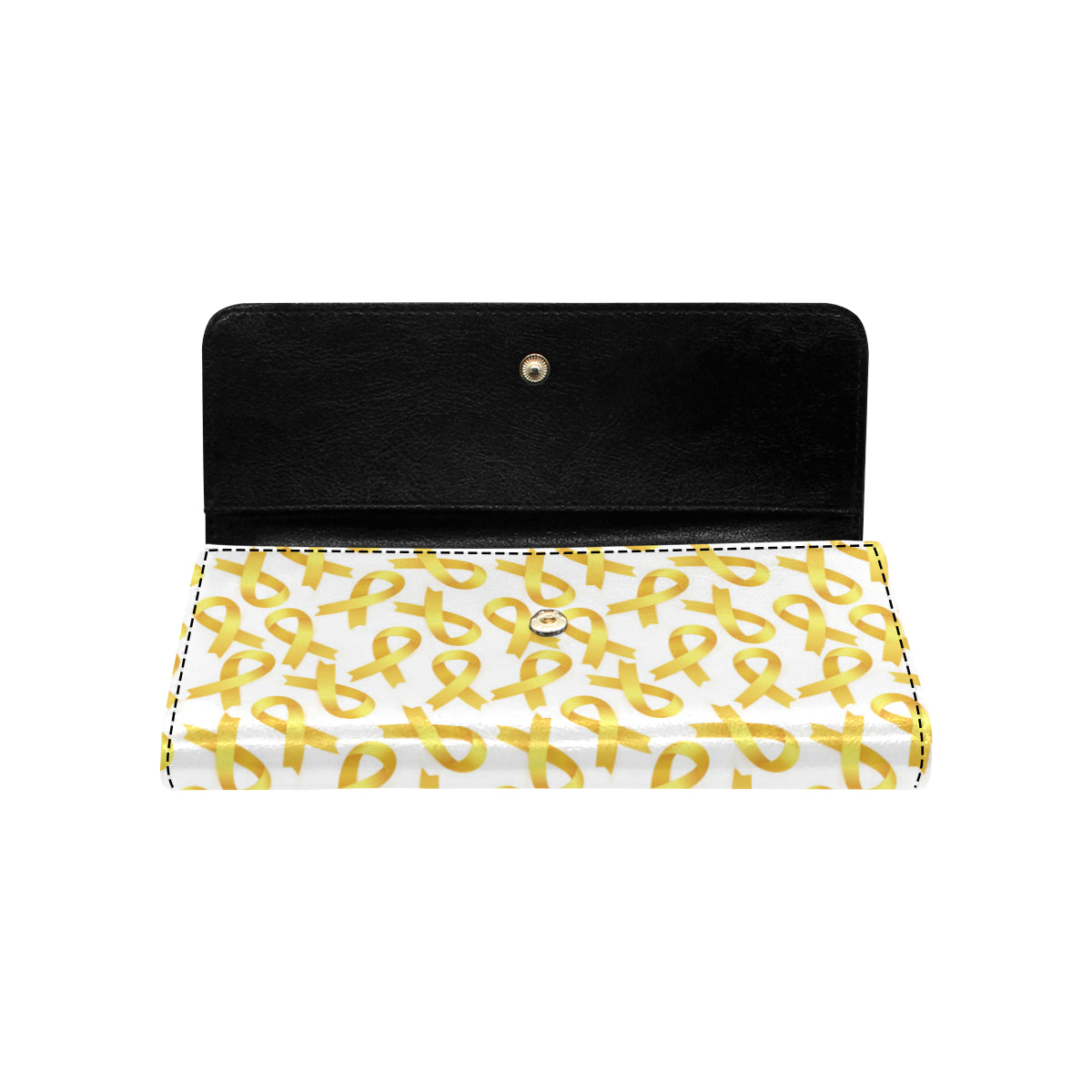 Childhood cancer Pattern Print Design 02 Women's Trifold Wallet