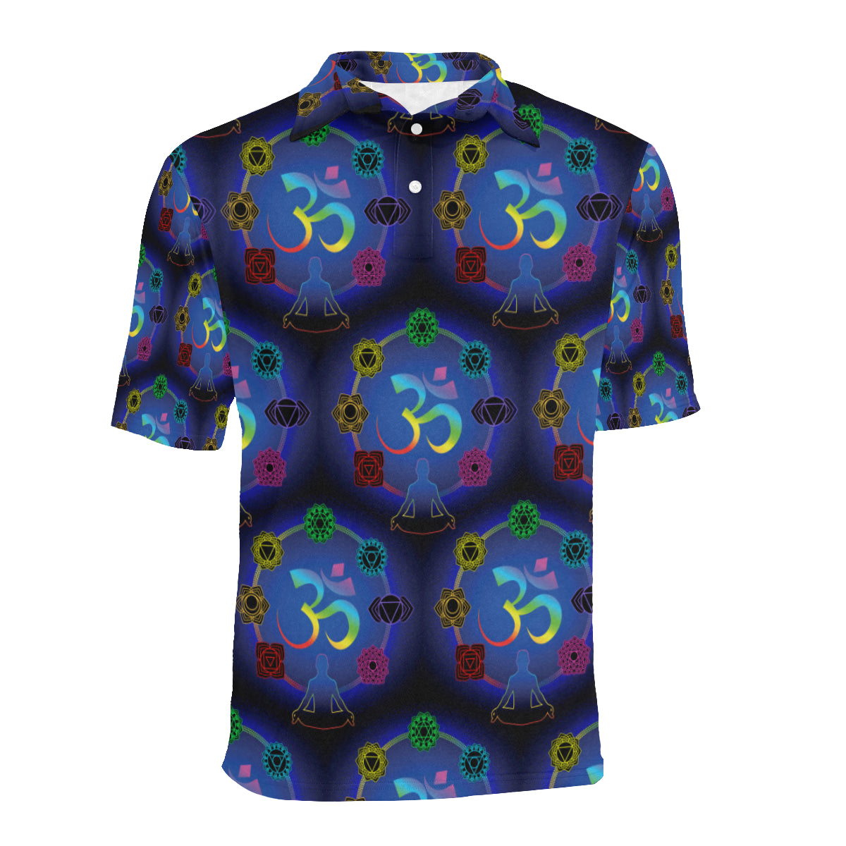 Chakra Zen Yoga OM Men Polo Shirt
