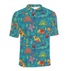 Dinosaur Cartoon Style Men Polo Shirt