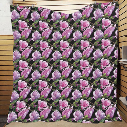 Magnolia Pattern Print Design MAG011 Premium Quilt