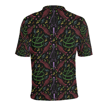Cello Neon Pattern Print Design 02 Men Polo Shirt