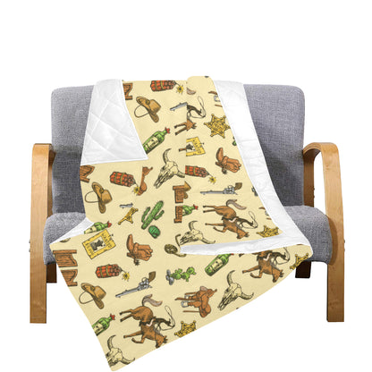 Cowboy Pattern Print Design 04 Premium Quilt