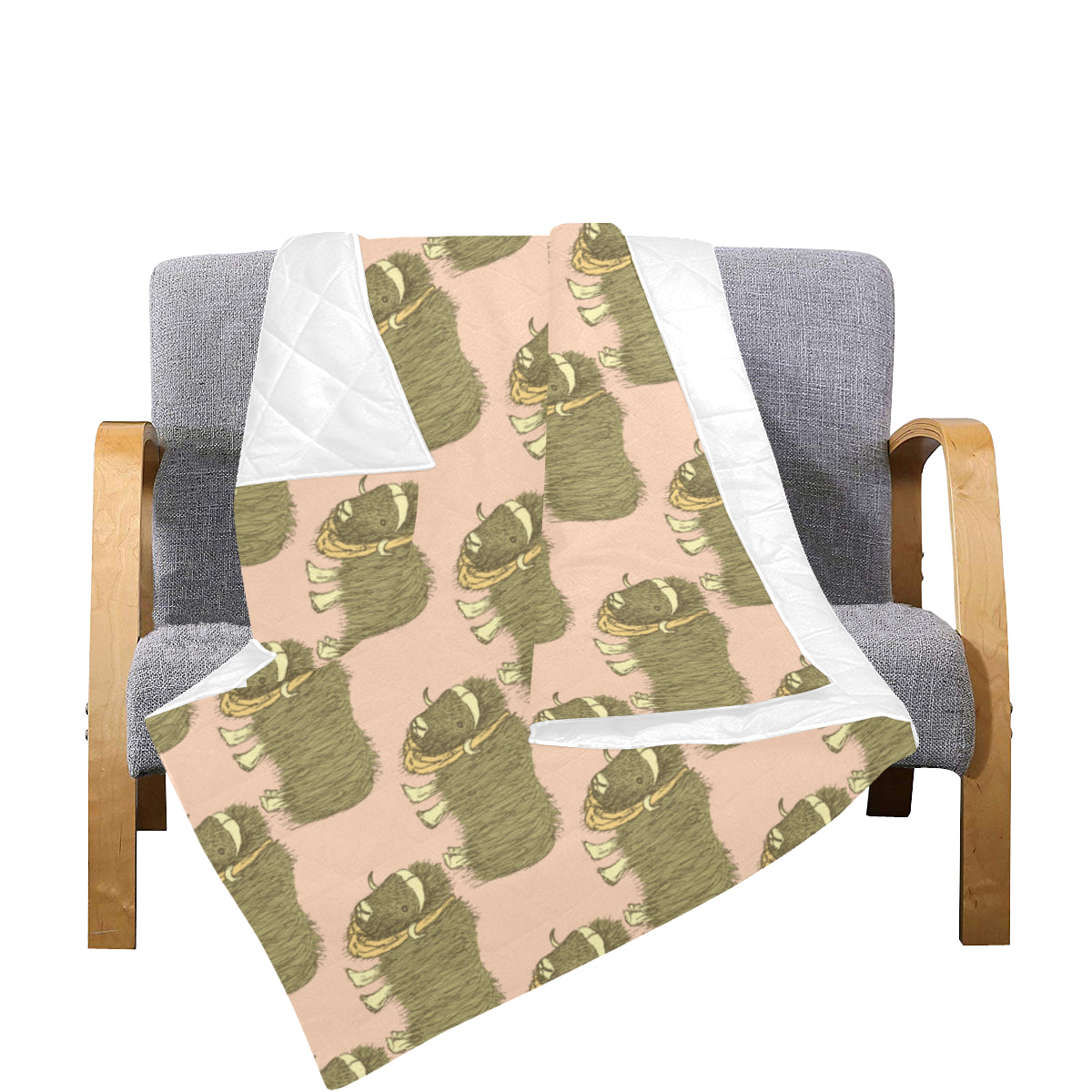 Yak Pattern Print Design 01 Premium Quilt
