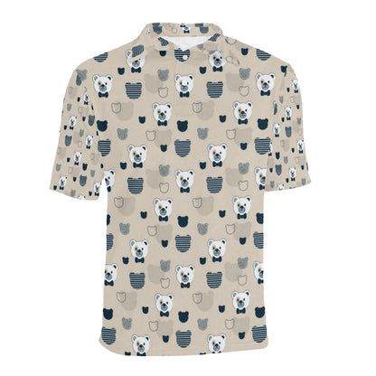 Bear Pattern Print Design 05 Men Polo Shirt