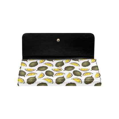 Durian Pattern Print Design DR03 Women's Trifold Wallet