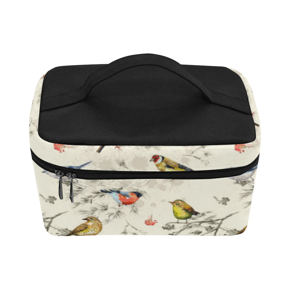 Bird Watercolor Design Pattern Makeup Bag