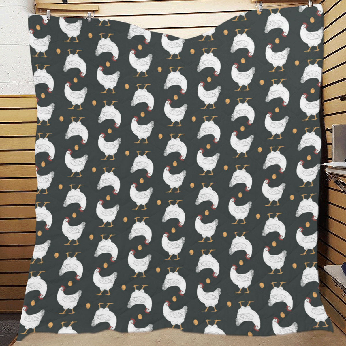 Chicken Pattern Print Design 06 Premium Quilt