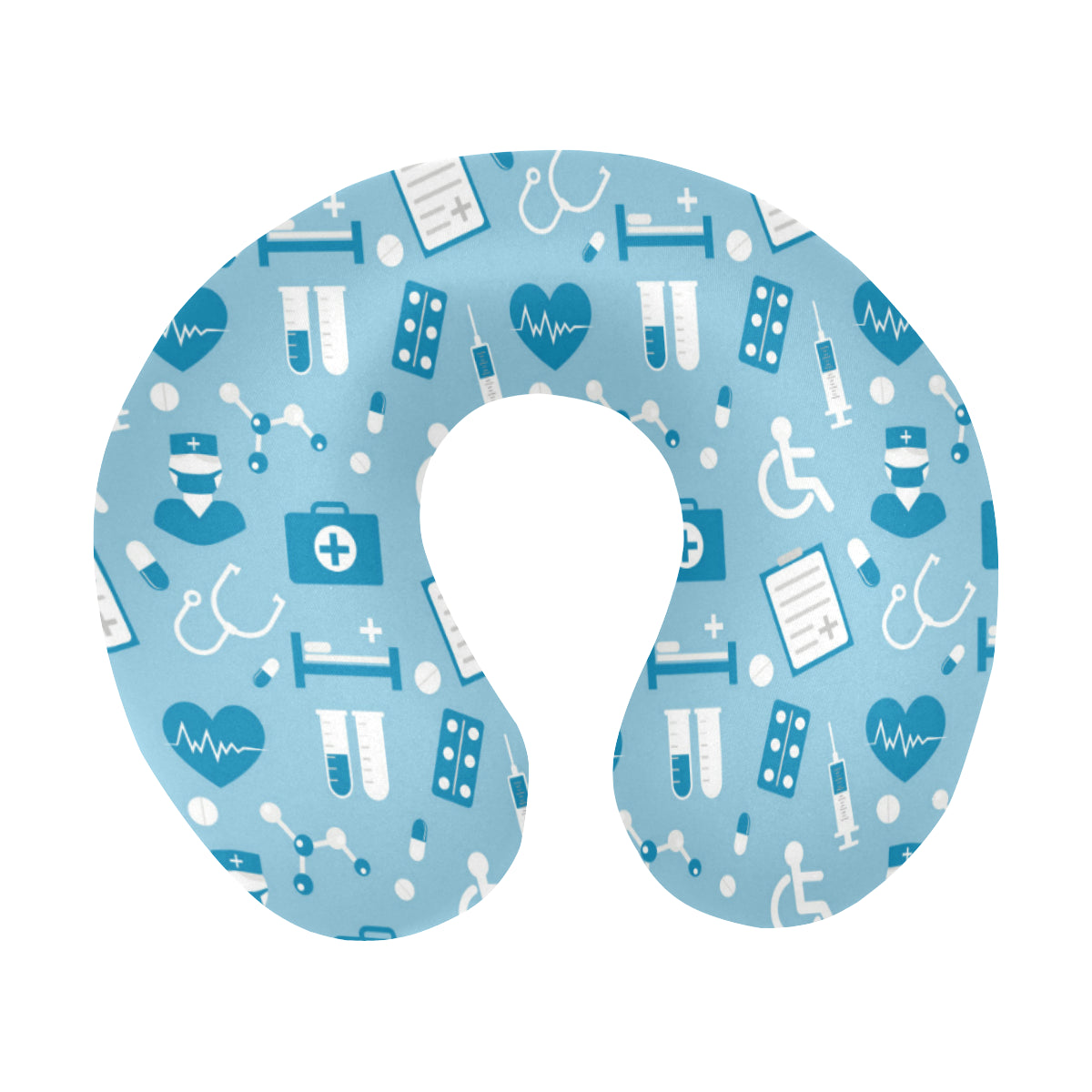 Medical Pattern Print Design 05 U-Shaped Travel Neck Pillow