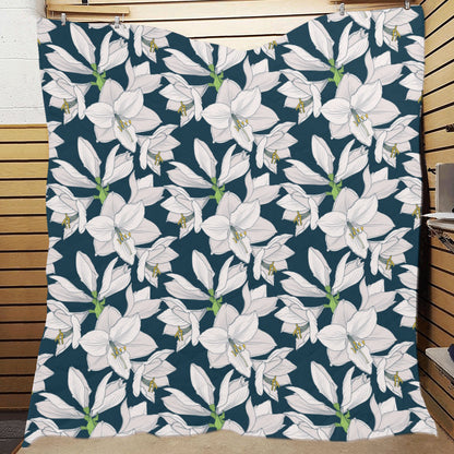 Amaryllis Pattern Print Design AL02 Premium Quilt
