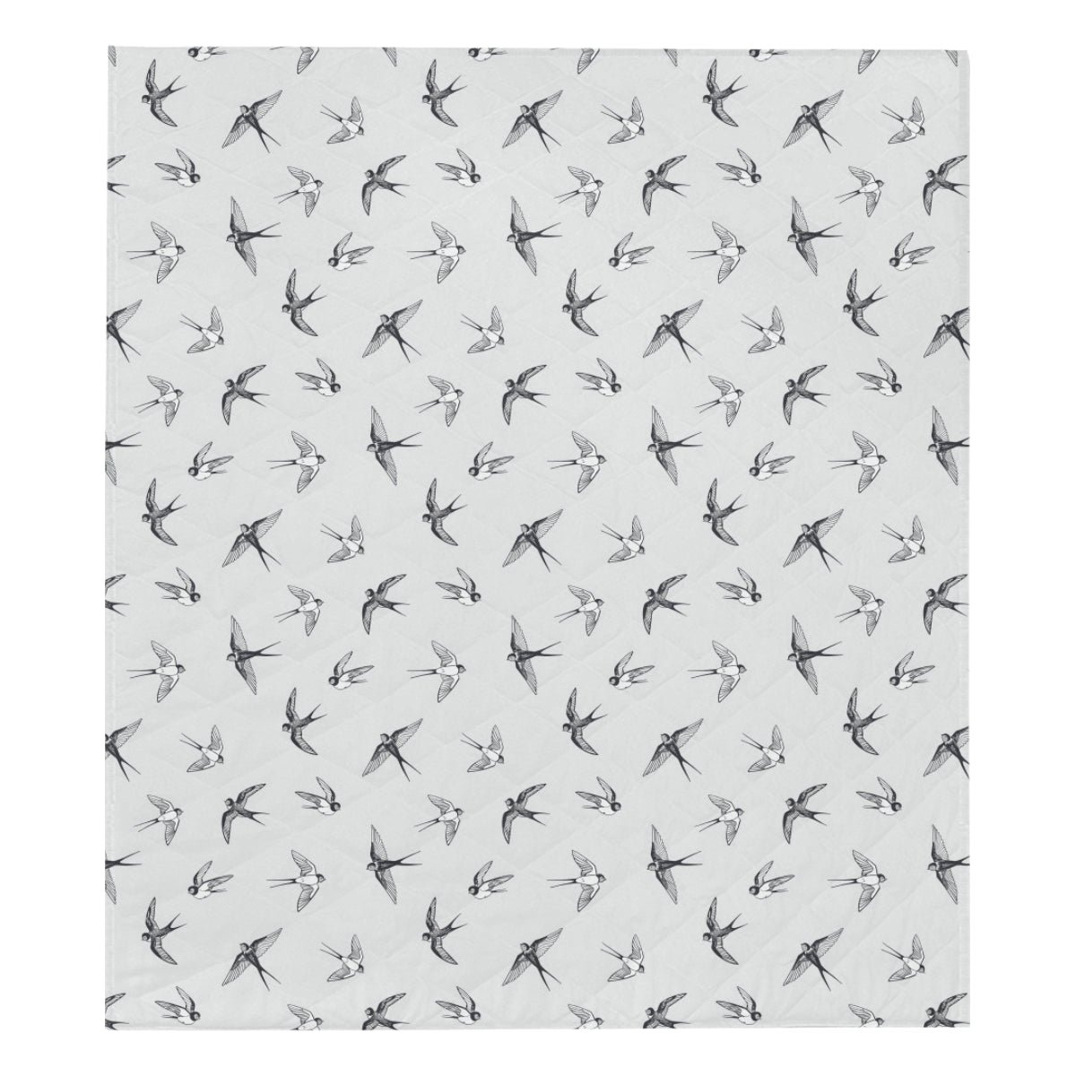 Swallow Bird Pattern Print Design 04 Premium Quilt