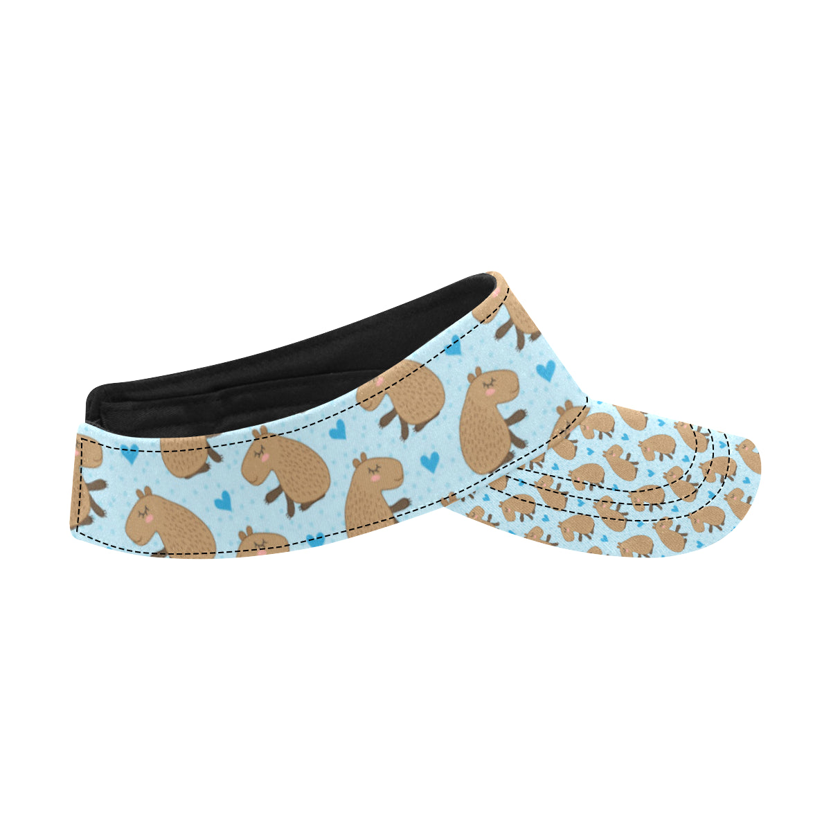 Capybara Pattern Print Design 01 Unisex Sun Visor