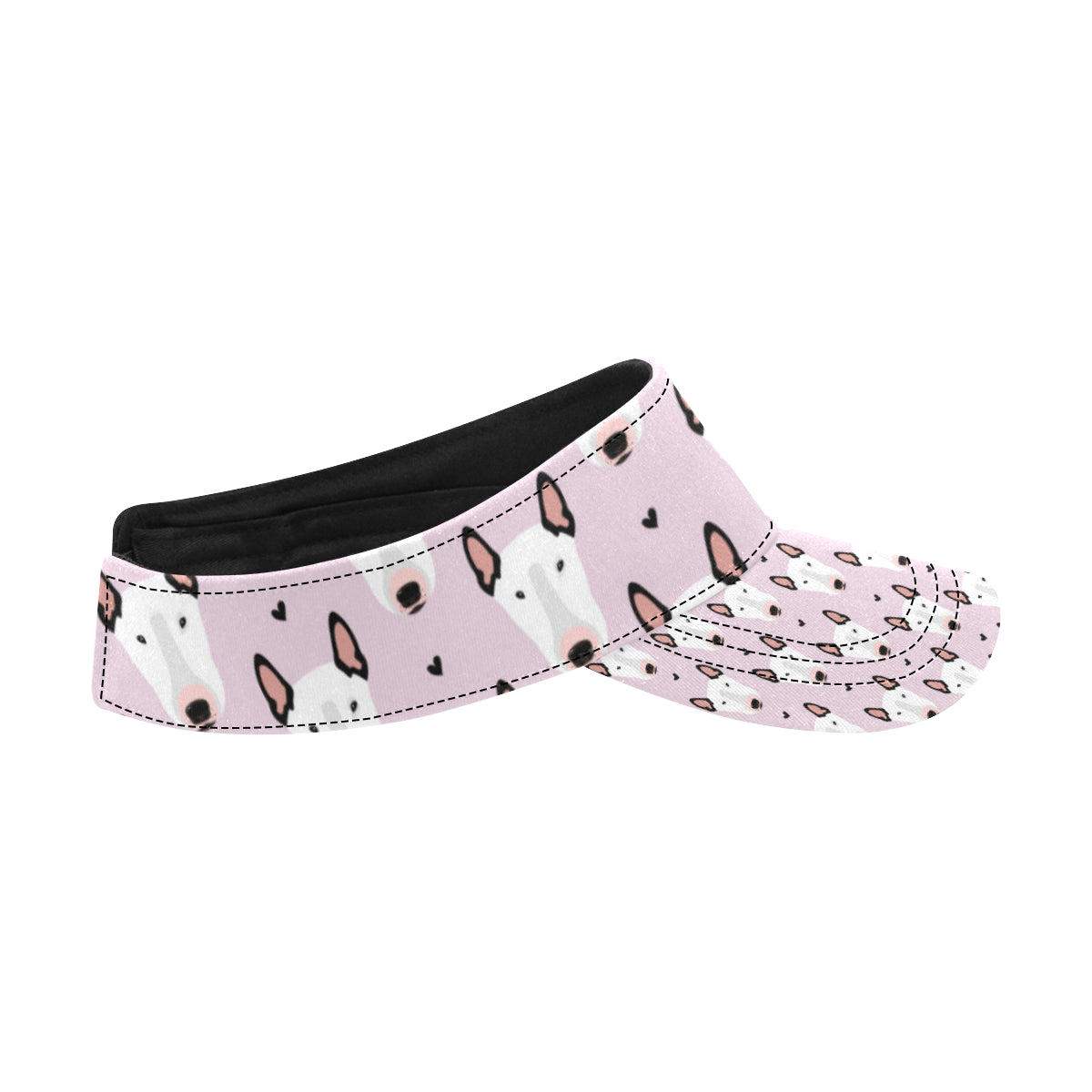 Bull Terrier Pink Print Pattern Unisex Sun Visor
