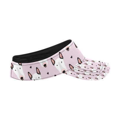 Bull Terrier Pink Print Pattern Unisex Sun Visor