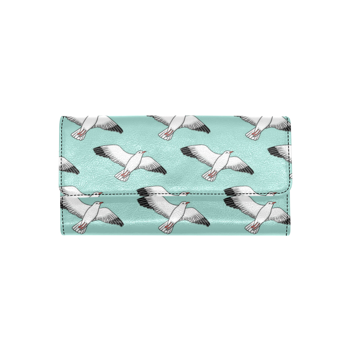 Pigeon Pattern Print Design 02 Women's Trifold Wallet
