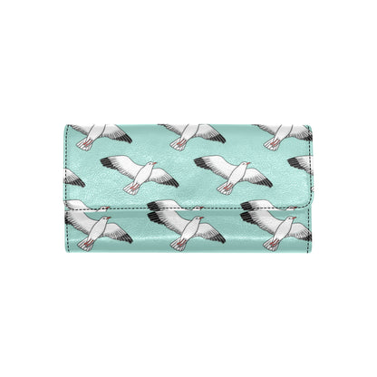 Pigeon Pattern Print Design 02 Women's Trifold Wallet