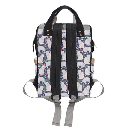 Cat Pattern Print Design 06 Diaper Bag Backpack