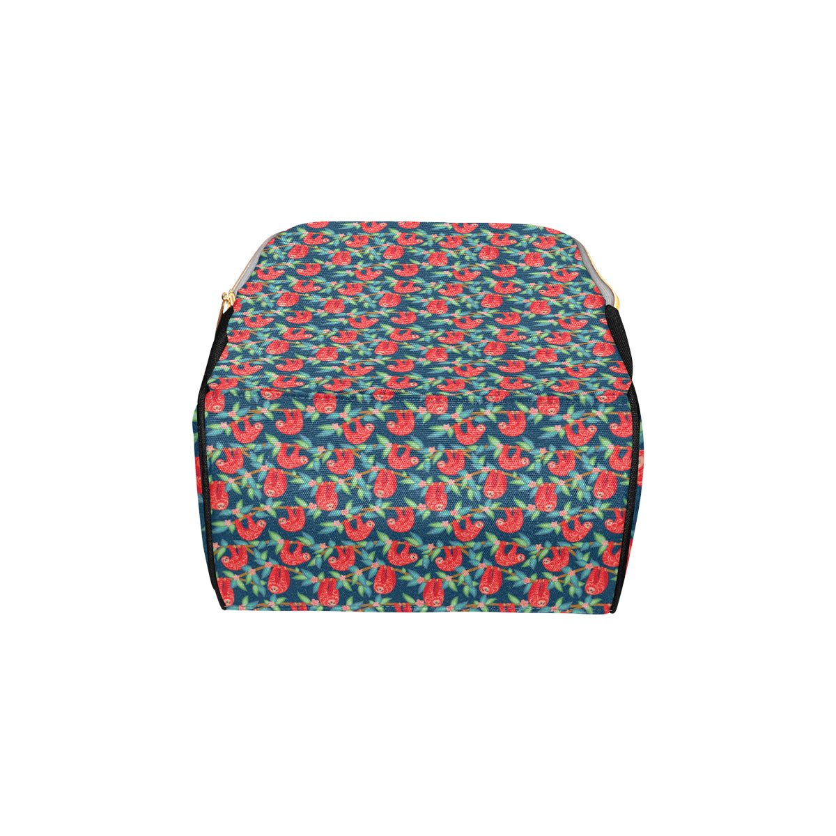 Sloth Red Design Themed Print Diaper Bag Backpack