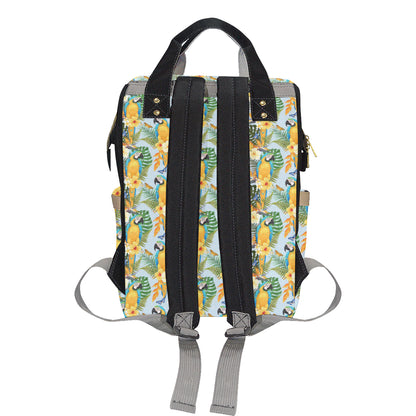 Parrot Pattern Print Design A04 Diaper Bag Backpack