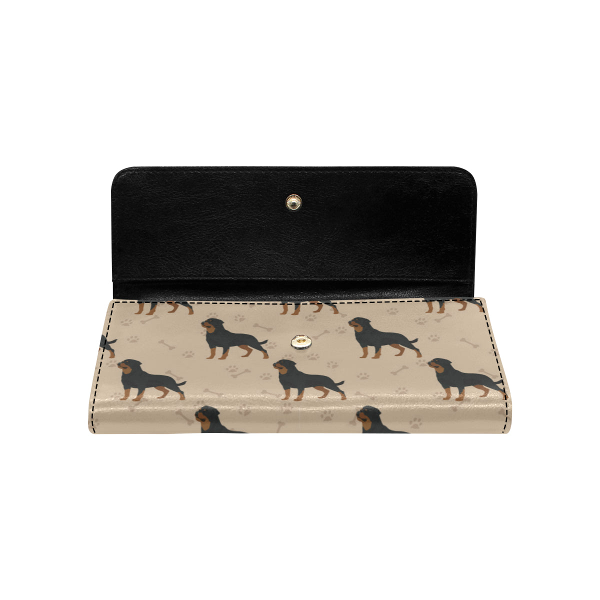 Rottweiler Pattern Print Design A01 Women's Trifold Wallet