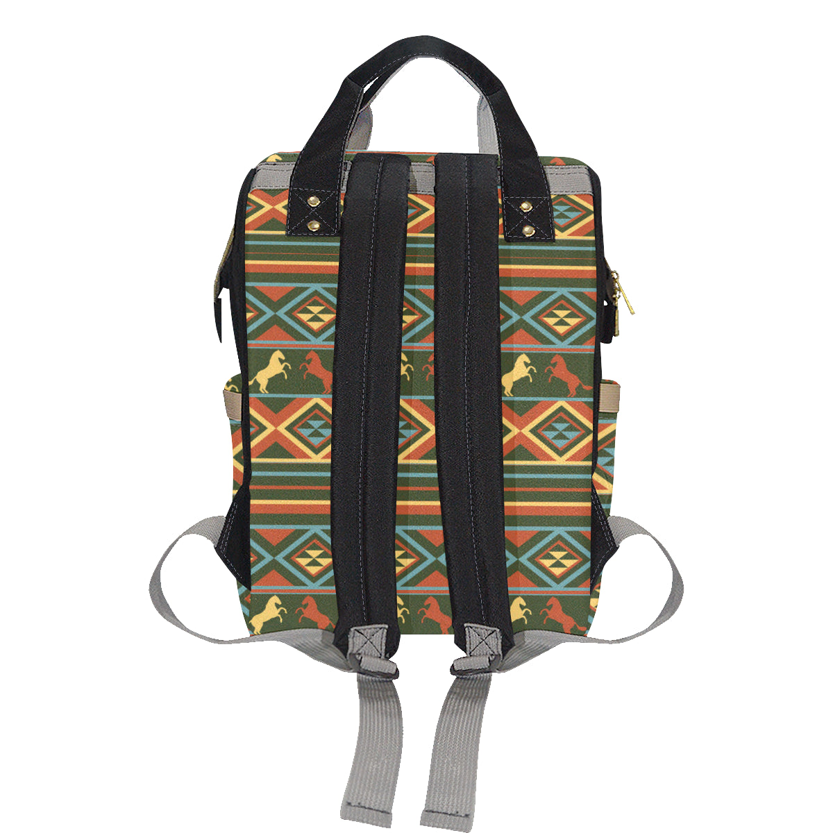 Horse Western Pattern Diaper Bag Backpack
