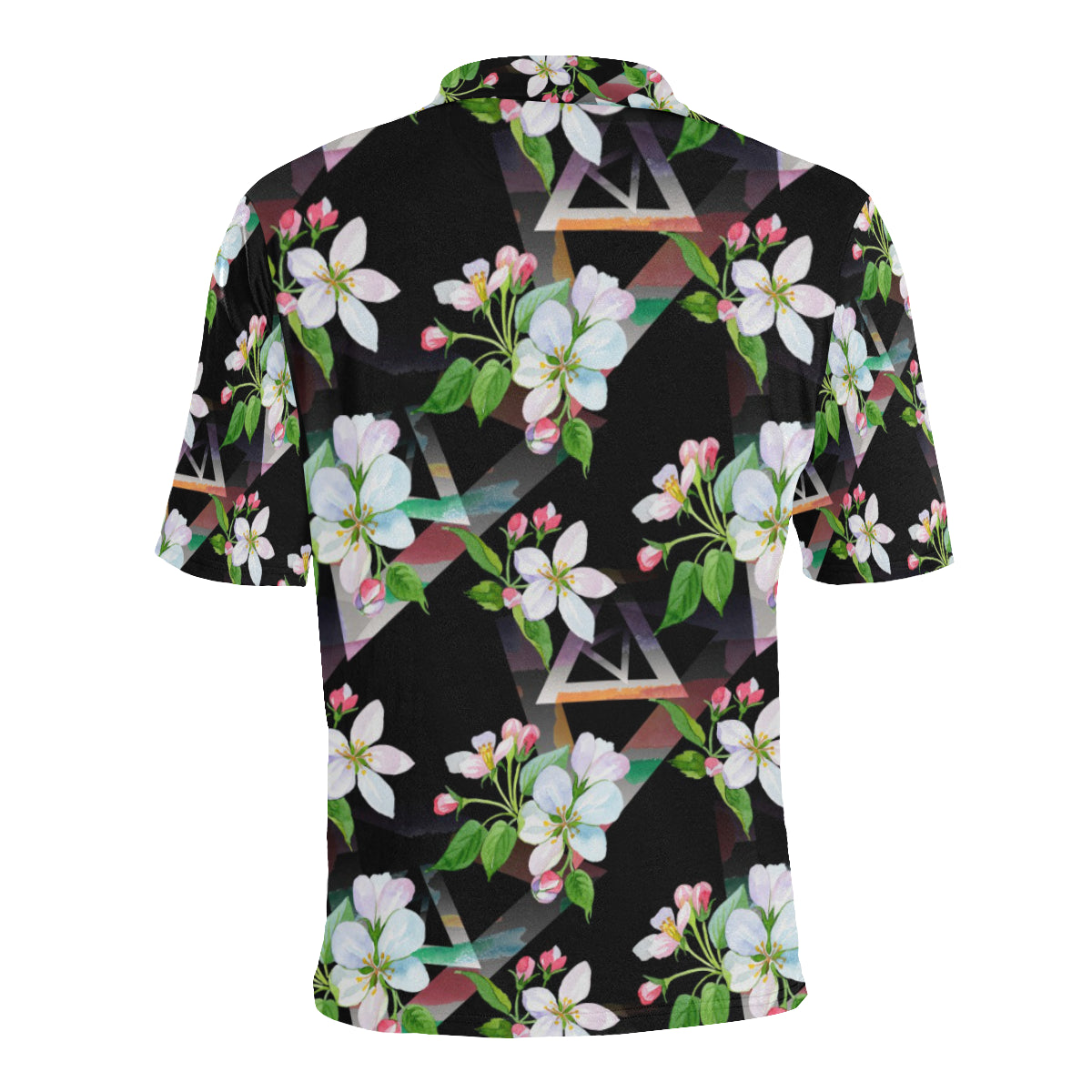 Apple blossom Pattern Print Design AB07 Men Polo Shirt
