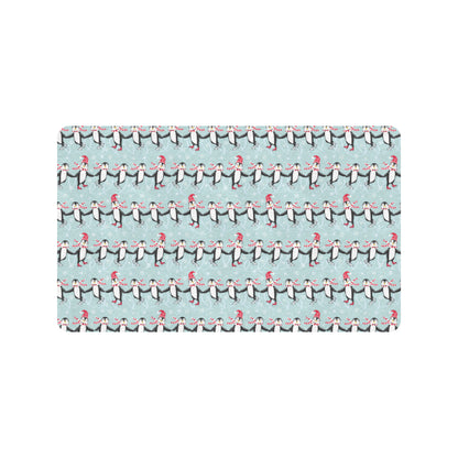 Penguin Sking Design Rubber Doormat