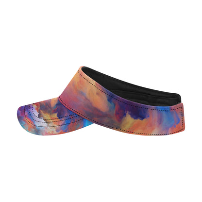 Vortex Twist Swirl Water Color Design Unisex Sun Visor