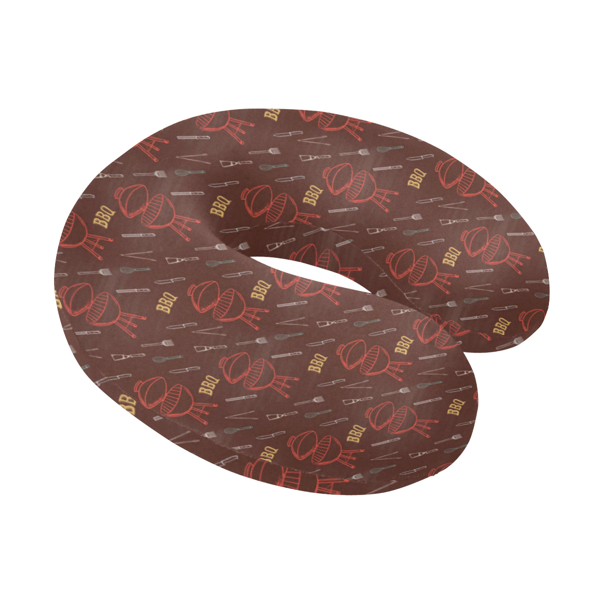 Barbecue Pattern Print Design 01 U-Shaped Travel Neck Pillow