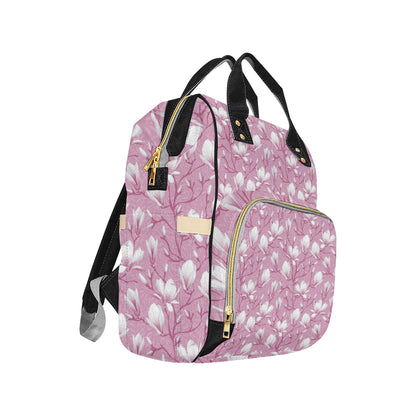 Magnolia Pattern Print Design MAG05 Diaper Bag Backpack