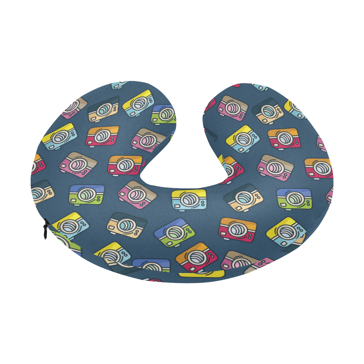 Camera Pattern Print Design 03 U-Shaped Travel Neck Pillow