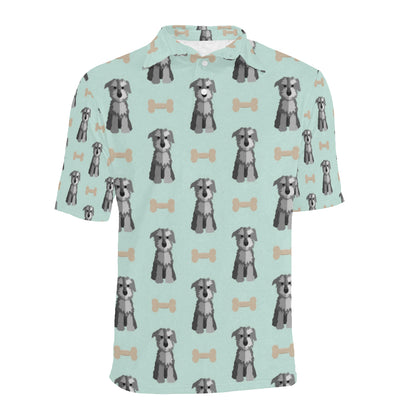 Schnauzers Pattern Print Design A03 Men Polo Shirt