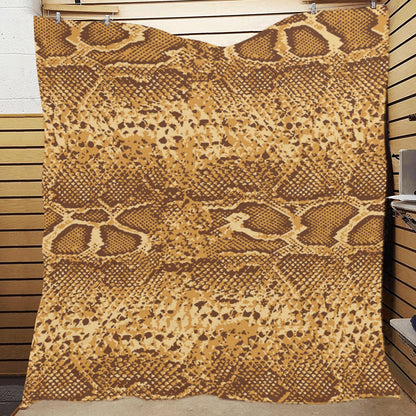 Python Brown Pattern Print Design A03 Premium Quilt