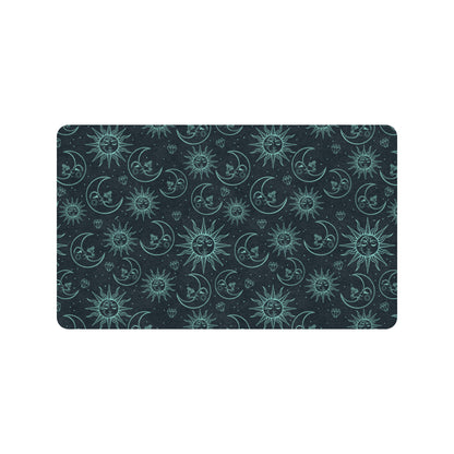 Sun Moon Magic Design Themed Print Rubber Doormat