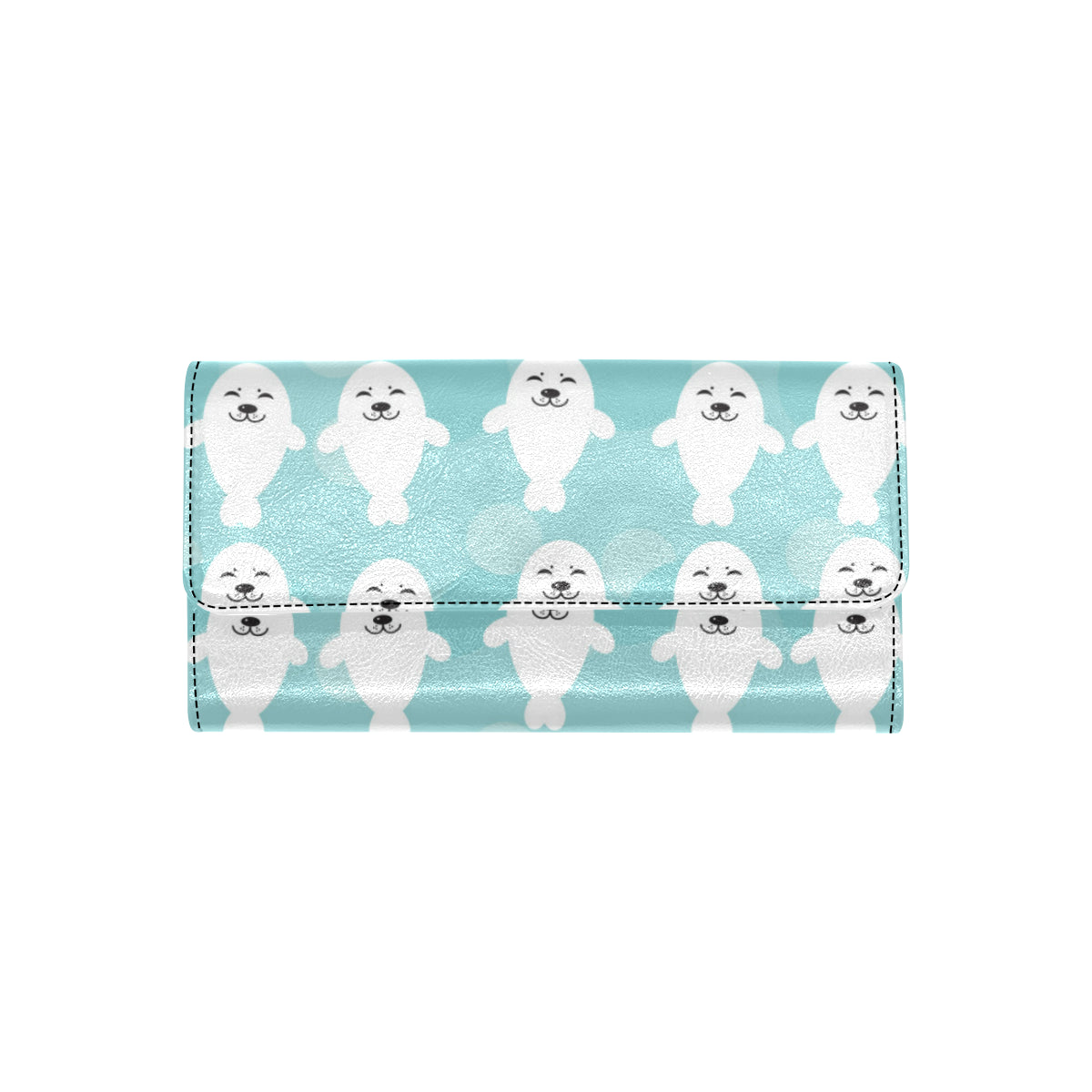 Sea Lion Baby Pattern Print Design 01 Women's Trifold Wallet
