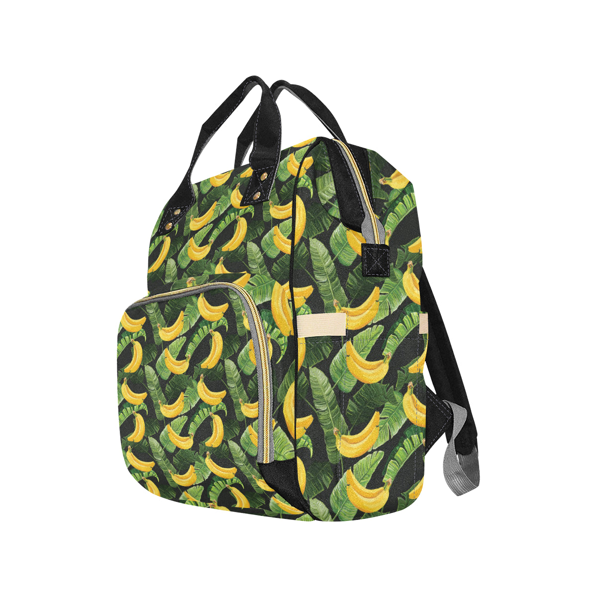 Banana Pattern Print Design BA01 Diaper Bag Backpack