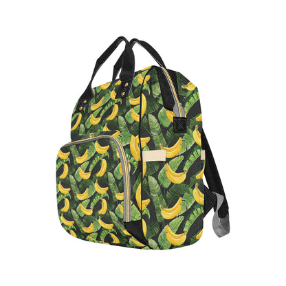 Banana Pattern Print Design BA01 Diaper Bag Backpack
