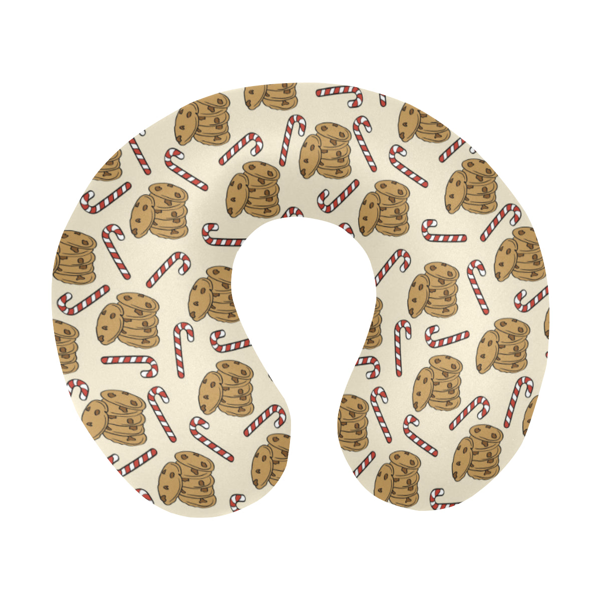 Cookie Pattern Print Design 04 U-Shaped Travel Neck Pillow