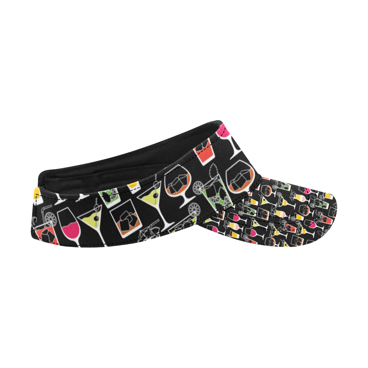 Cocktail Pattern Print Design 01 Unisex Sun Visor