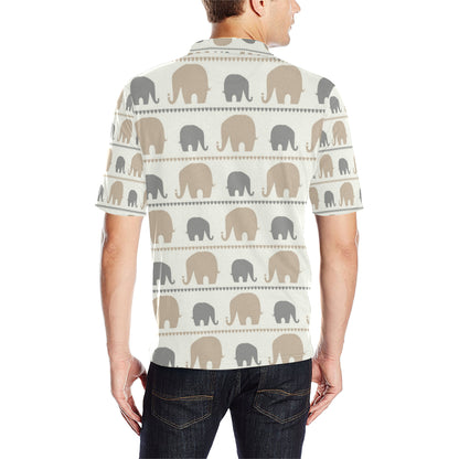Elephant Cute Men Polo Shirt