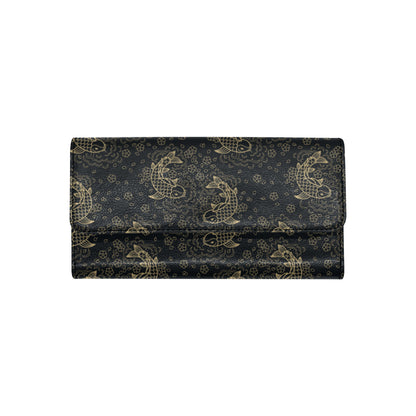 KOI Fish Pattern Print Design 02 Women's Trifold Wallet