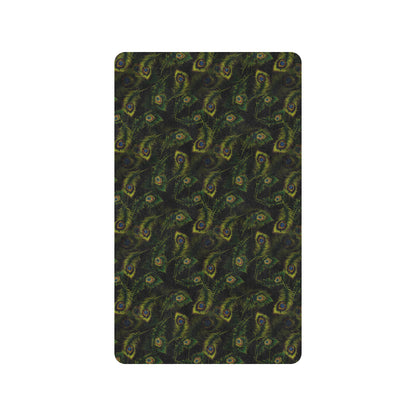 Peacock Feather Pattern Design Print Rubber Doormat