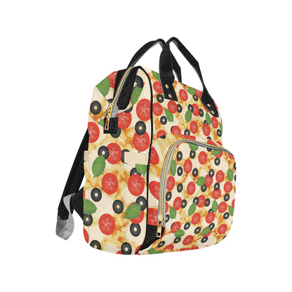 Pizza Pattern Print Design A05 Diaper Bag Backpack