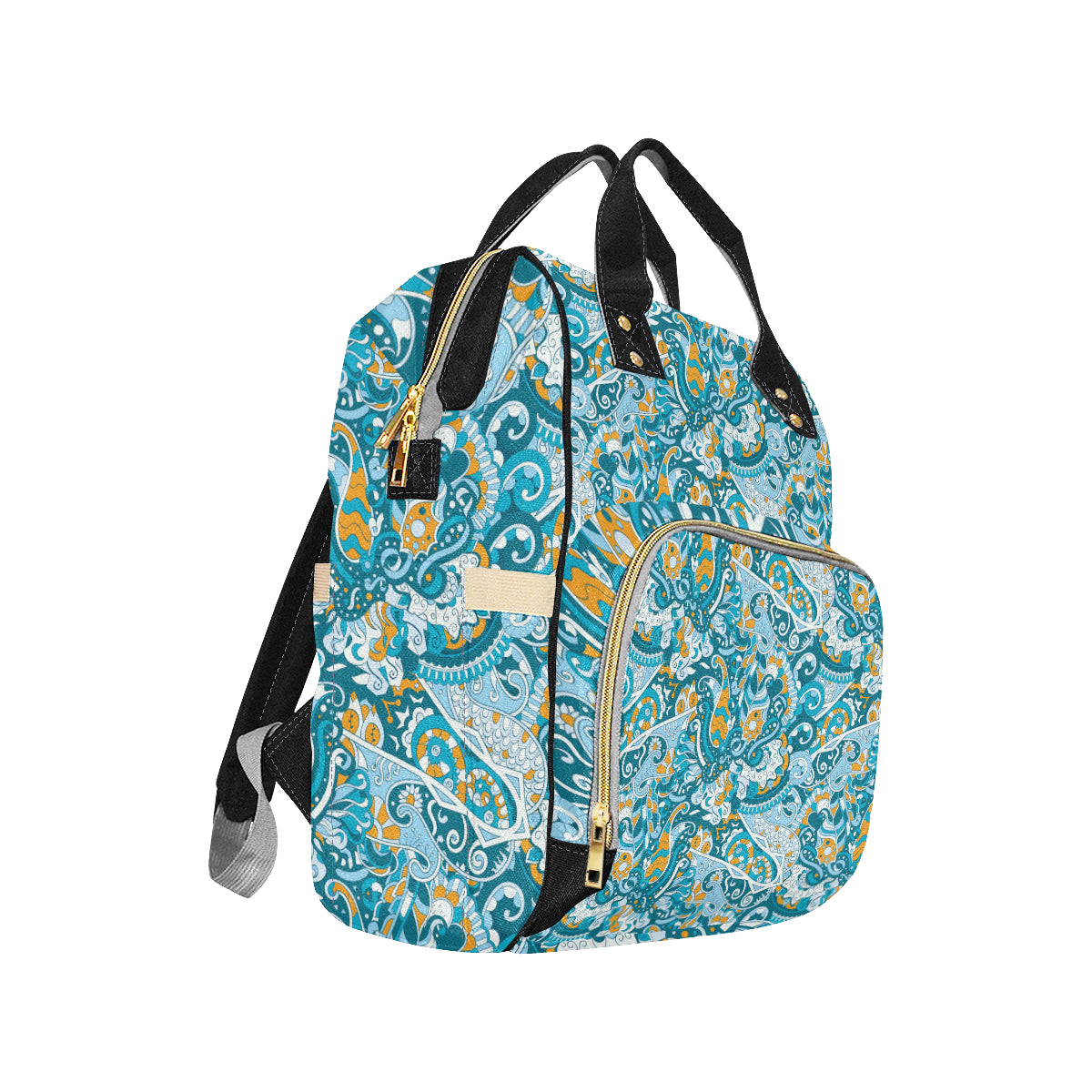 Funky Retro Pattern Print Design A03 Diaper Bag Backpack