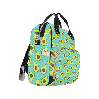 Avocado Pattern Print Design AC012 Diaper Bag Backpack